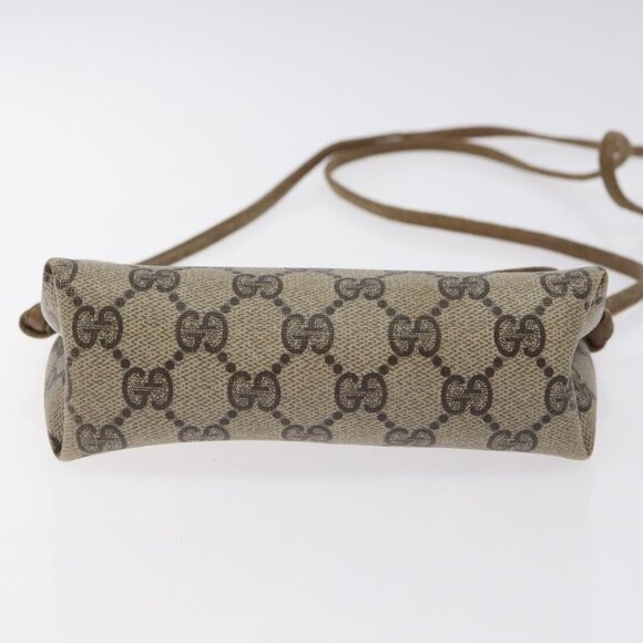 GUCCI GG Supreme Shoulder Bag PVC Beige Gold Auth - Picture 6 of 16